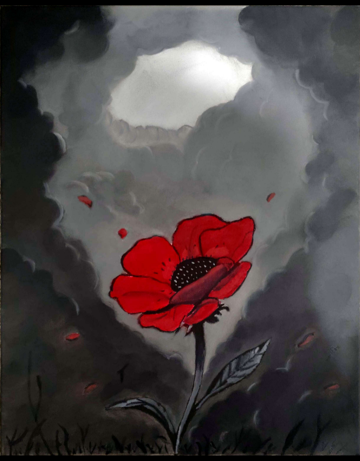 War Flower - Oil on Canvas Original 16*20